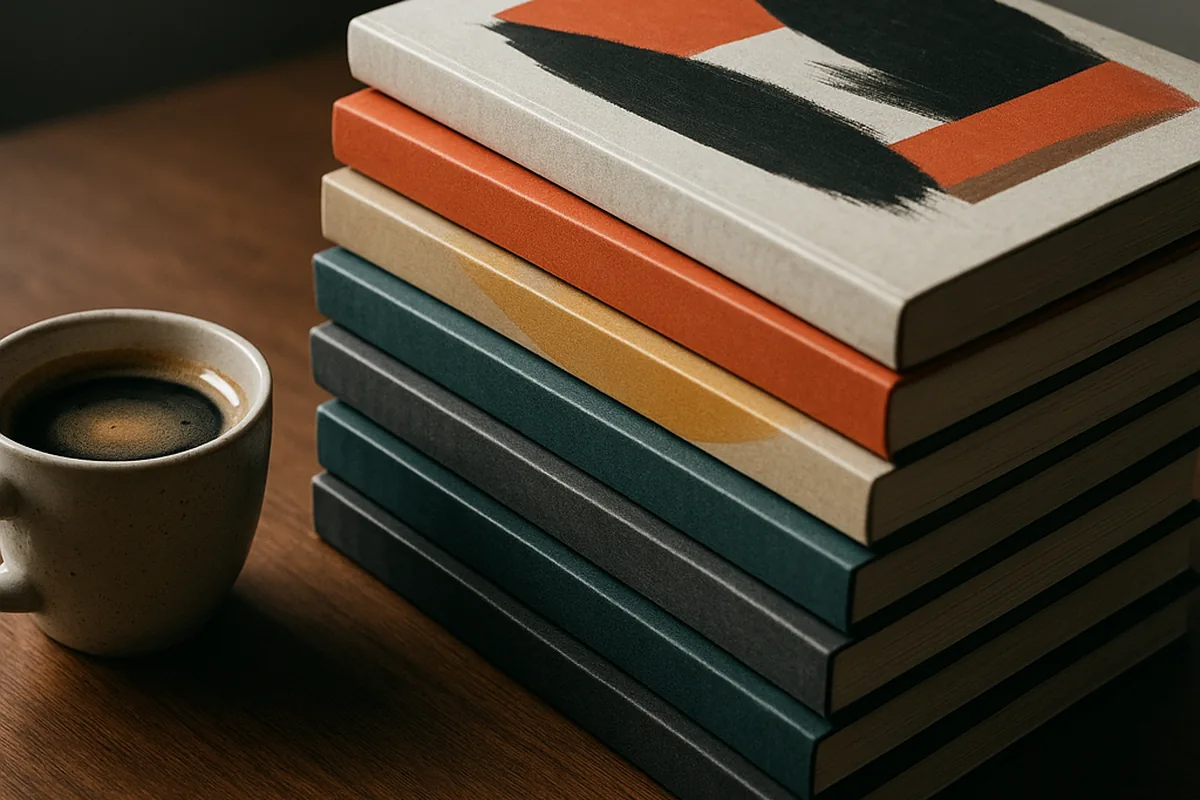 Pile de bandes dessinées et d'albums sur une table en bois
